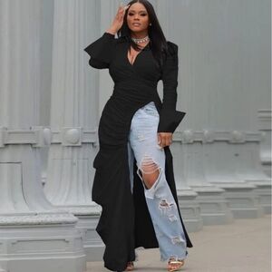 Asymmetrical Maxi Shirt Dress NWOT